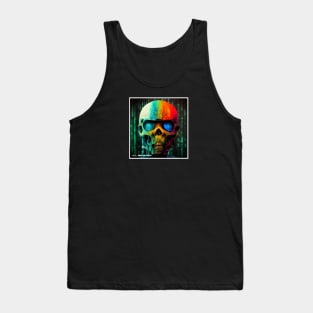 terminator coloreted skull Tank Top